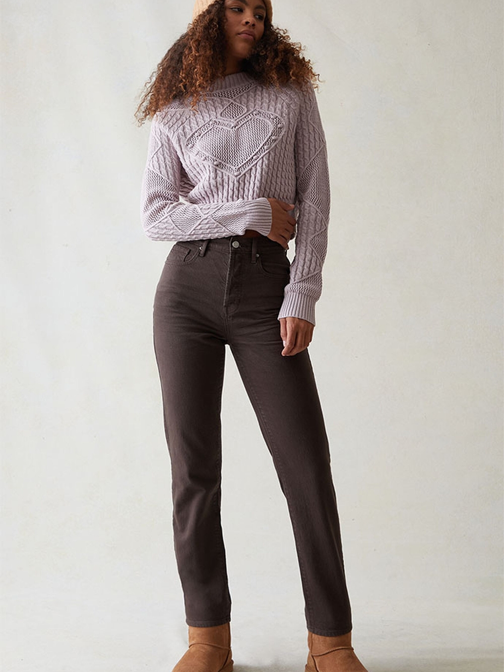 NWT- Pacsun Eco Brown Hig Waisted Dad Jeans Women's Size 27